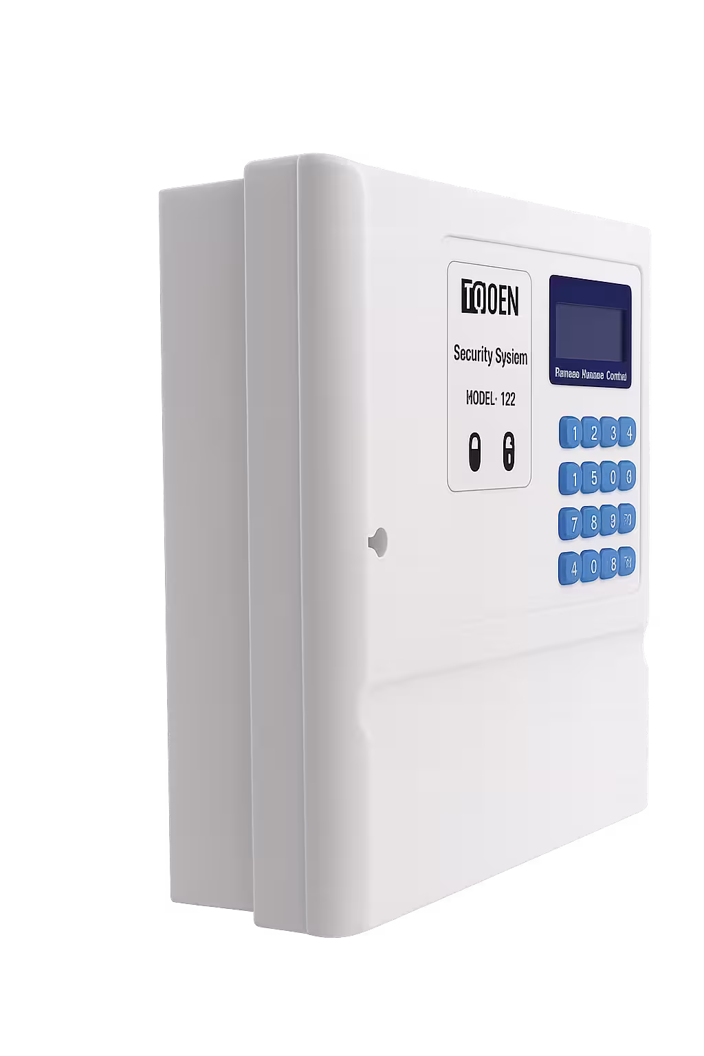 نمای مایل دستگاه دزدگیر سیمکارتی تایدن مدل TD2 نمای جانبی دستگاه دزدگیر سیمکارتی تایدن مدل TD2 با طراحی مدرن و نمایشگر LCD