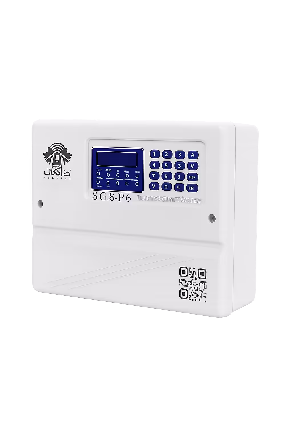 نمای سهبعدی دزدگیر سیمکارتی صفاهان مدل P6 نمای مایل دستگاه دزدگیر سیمکارتی صفاهان مدل P6